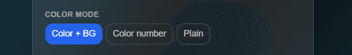 Focus Challenge settings screen with color mode and sequence mode toggles highlighted
